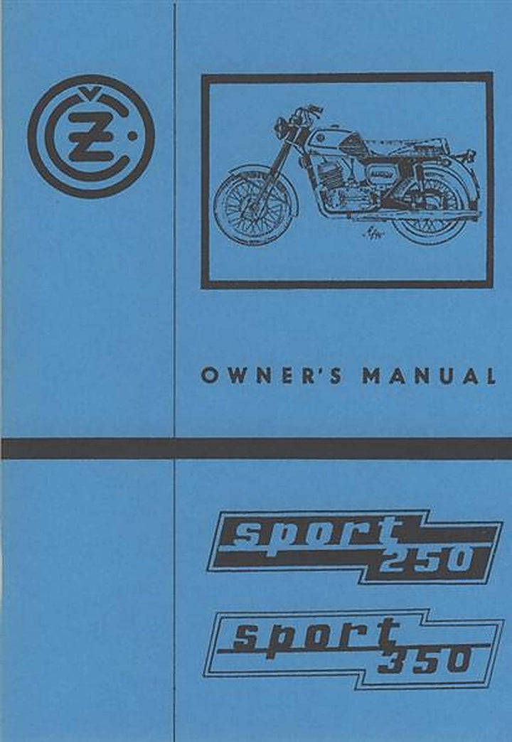 CZ Sport 250 und 350, Typ 471 u. 472, Owners Manual (Betriebsanleitung), Buchcover