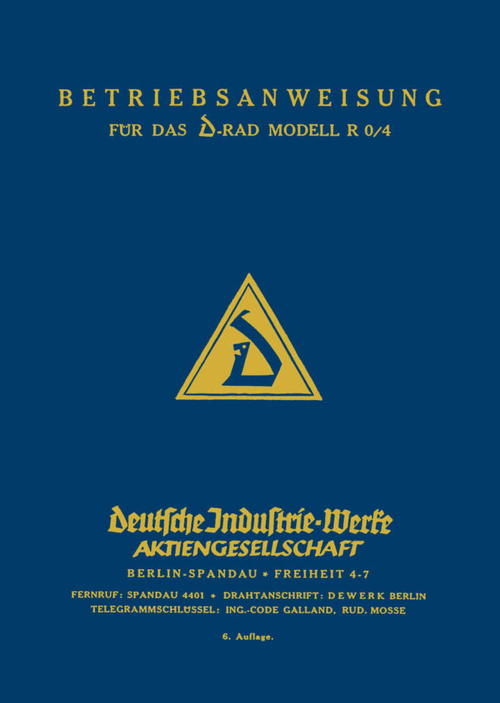 D-Rad R0/4 Betriebsanleitung, Buchcover