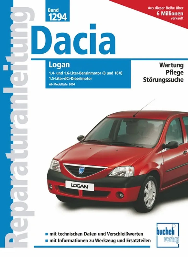 Dacia Logan und Sandero Reparaturanleitung und Werkstatthandbuch - gedrucktes Buch zum Bestpreis! - verwuester.net