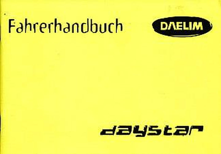 Daelim Daystar Betriebsanleitung, Buchcover