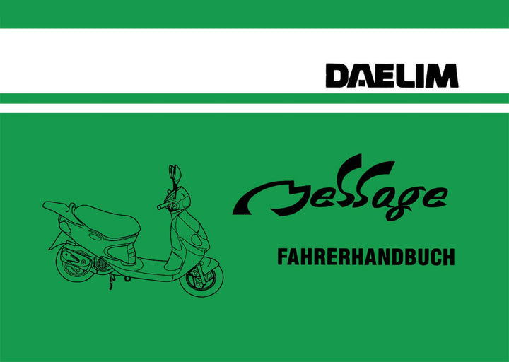 Daelim Message Fahrerhandbuch, Buchcover