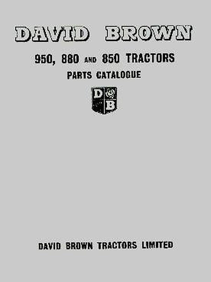 David Brown 950, 880 und 850 Implematic, Livedrive Parts Catalogue, Buchcover