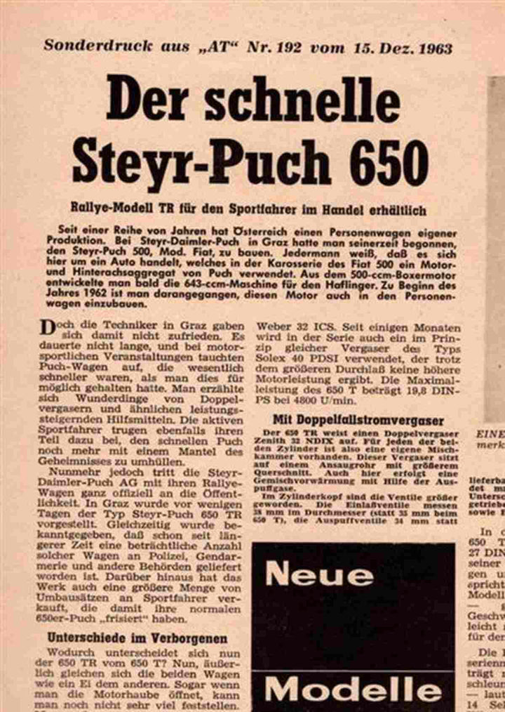 Der schnelle Steyr Puch, Buchcover