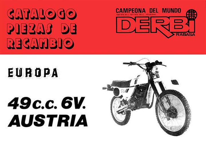 Derbi Europa 49 ccm, 6V Austria, Catalogo piezas de recambio, Buchcover