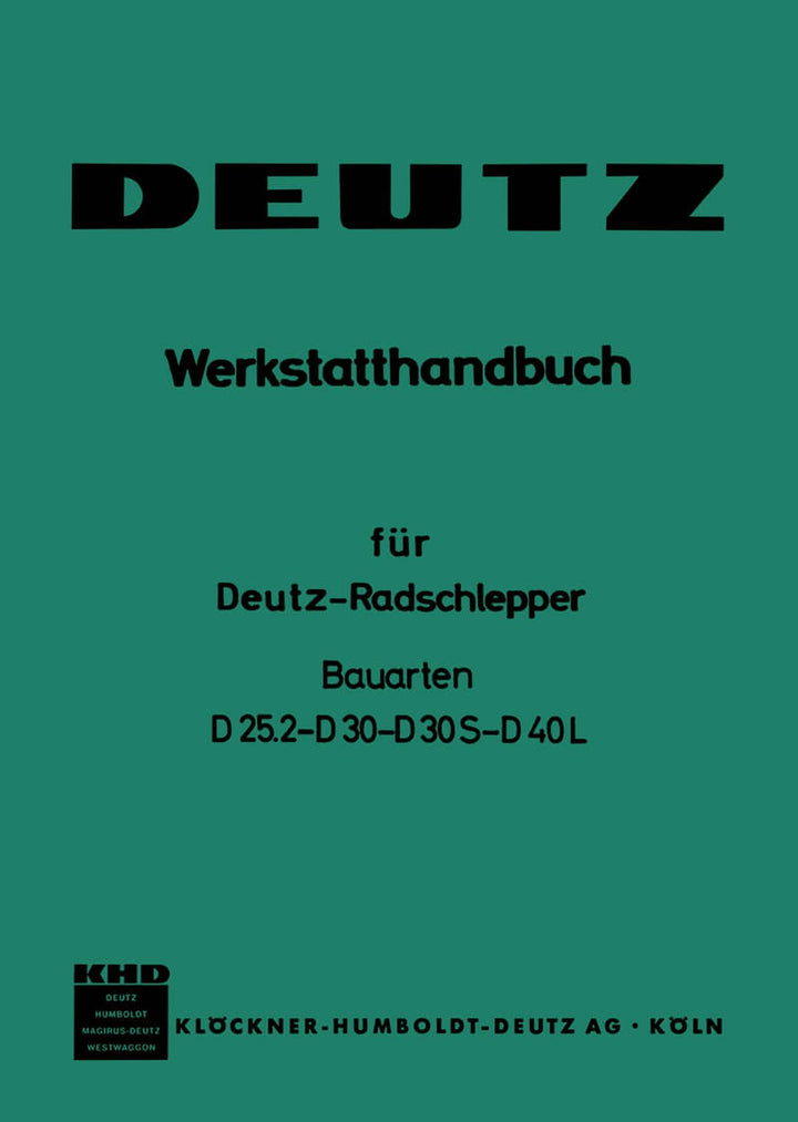 Deutz Radschlepper Reparaturanleitung, Buchcover