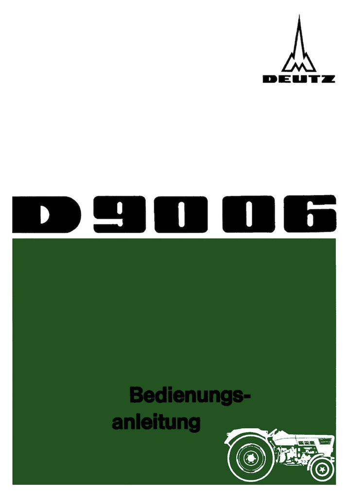 Deutz D9006 Betriebsanleitung, Buchcover