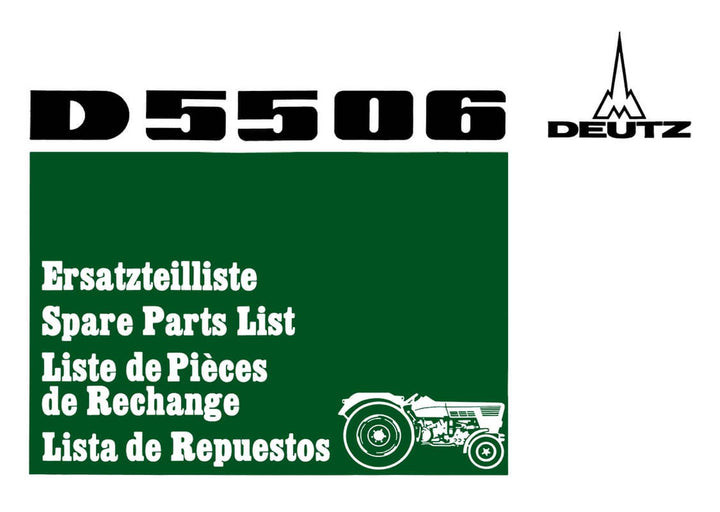 Deutz D5506 Ersatzteilkatalog – Buchcover
