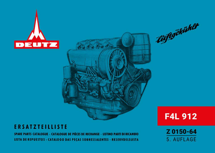 Deutz F4L912 Motor Ersatzteilkatalog, Buchcover