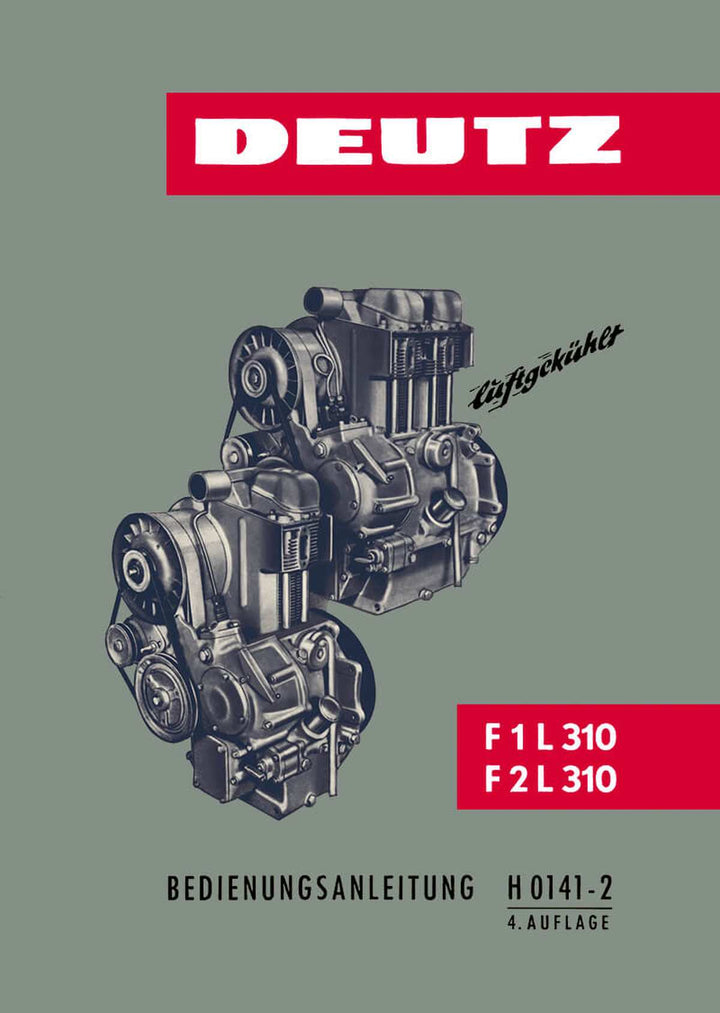 Deutz F1L310 und F2L310 Motor Betriebsanleitung, Buchcover