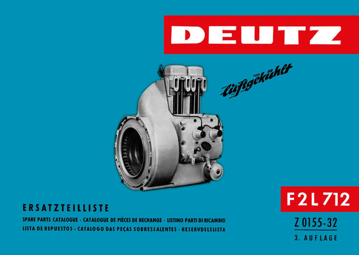 Deutz F2L712 Motor Bilder-Ersatzteilkatalog, Buchcover