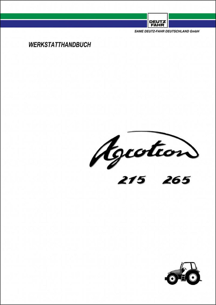 Deutz Fahr Agrotron 215 und 265 Reparaturanleitung, Buchcover