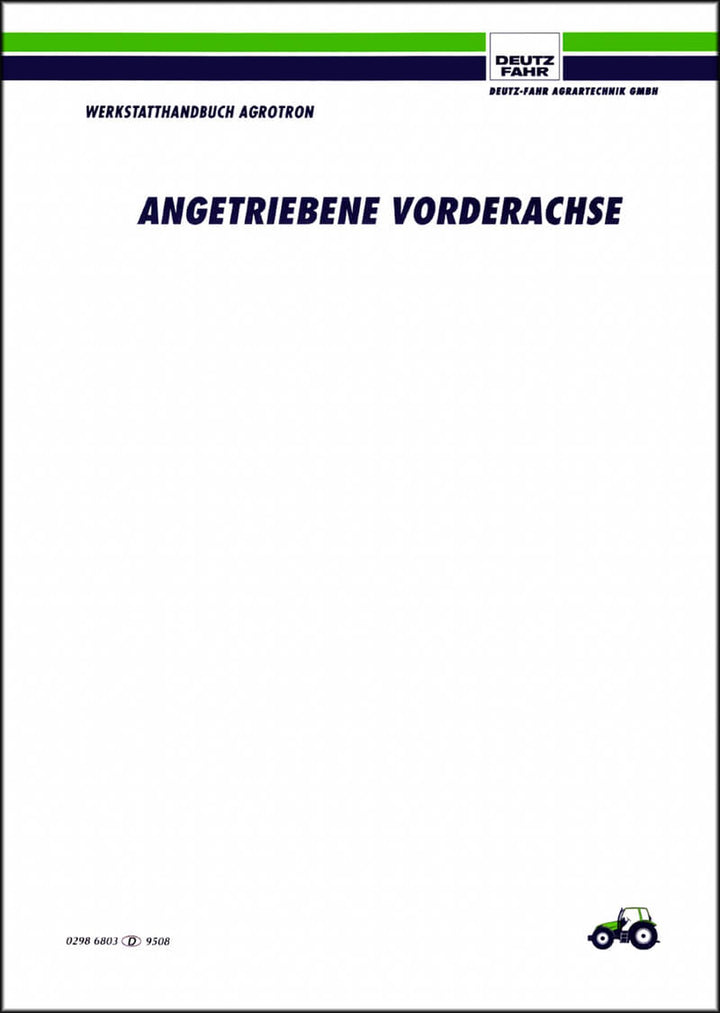 Deutz Fahr Agrotron ZF-Planetenachse APL2025/2035/2045 Reparaturanleitung, Buchcover