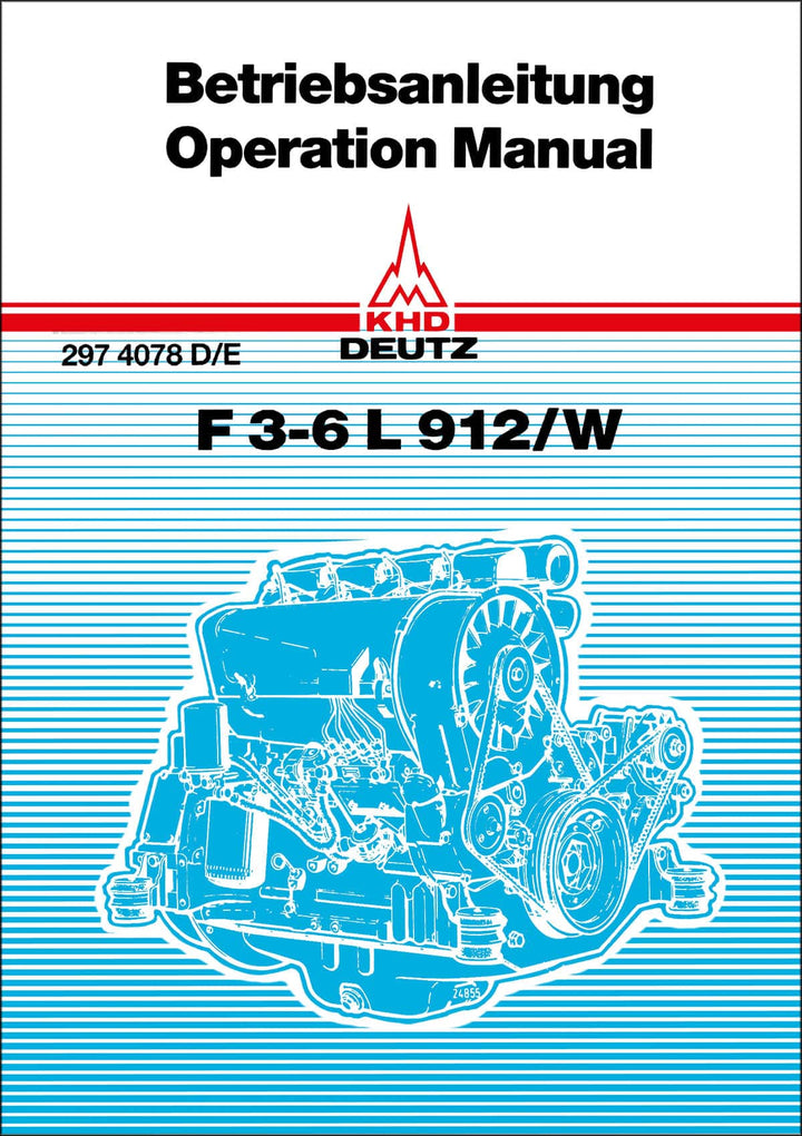 Deutz FL912 und FL912W Motor Betriebsanleitung, Buchcover