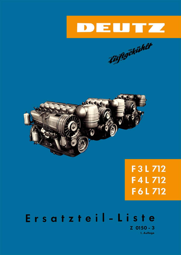 Deutz F3L712 F4L712 F6L712 Motor Ersatzteilkatalog, Buchcover