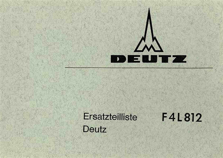 Deutz F4L812 Motor Ersatzteilkatalog, Buchcover