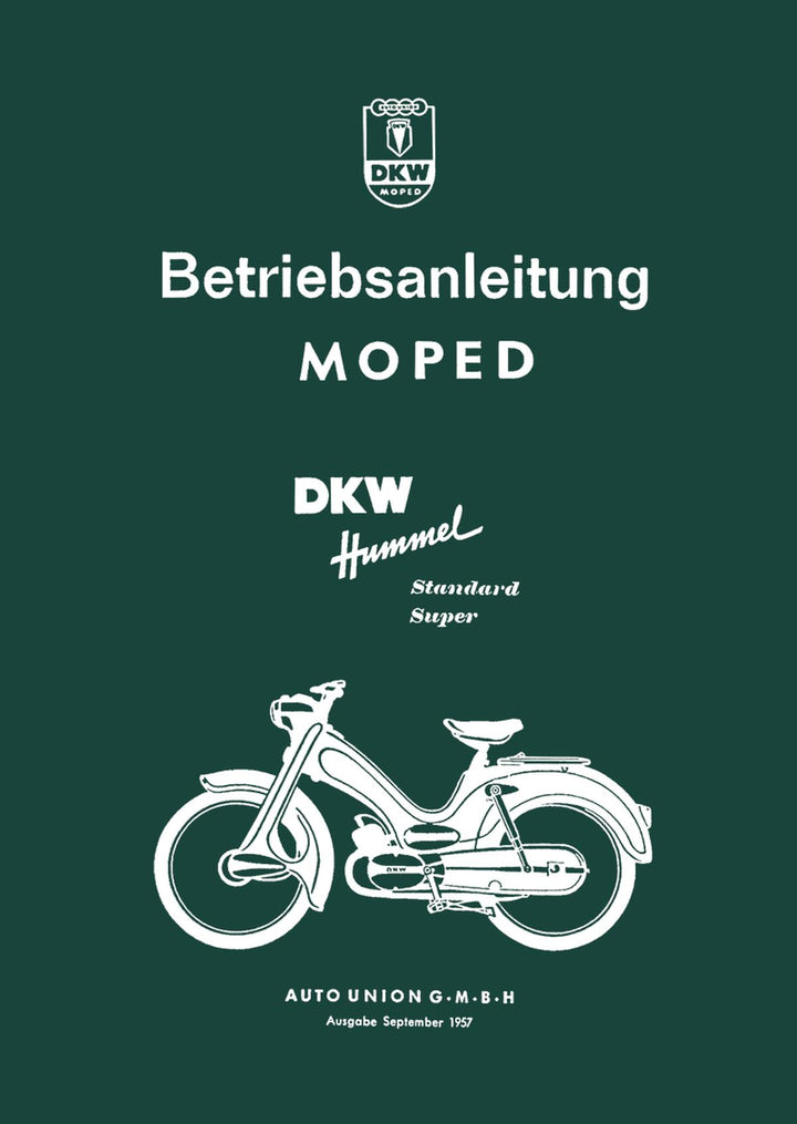 DKW Hummel Standard und Super Betriebsanleitung, Buchcover