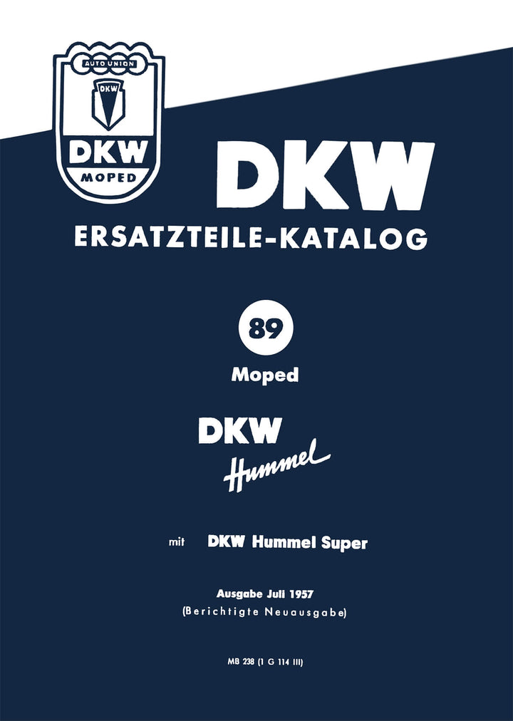 DKW Hummel und Hummel Super Ersatzteilkatalog - gedrucktes Buch zum Bestpreis! - verwuester.net