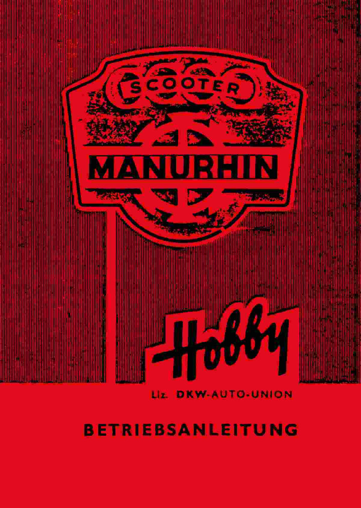 DKW Manurhin-Hobby Roller Betriebsanleitung, Buchcover