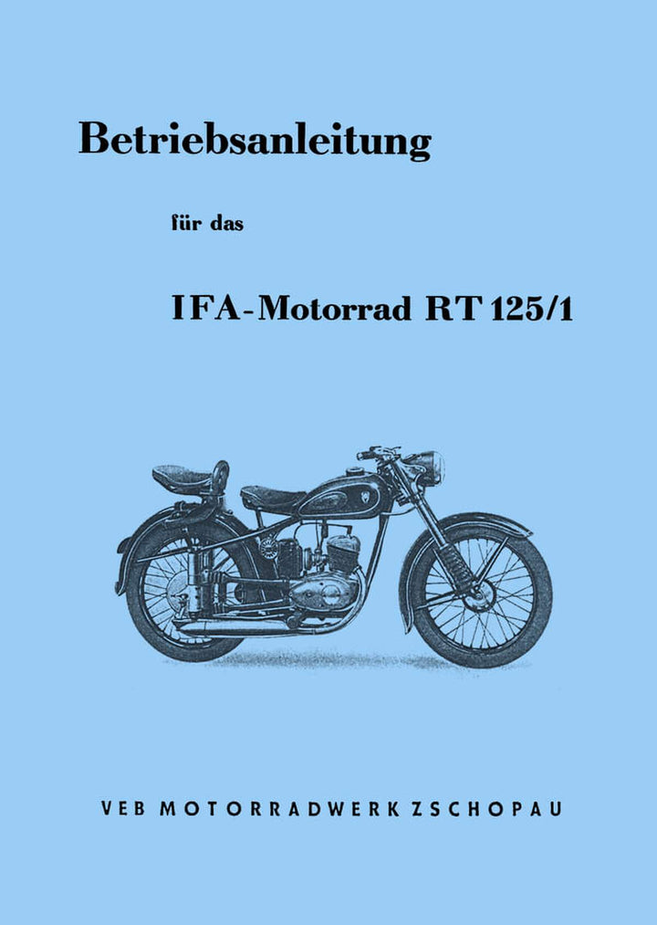 MZ RT125/1 Betriebsanleitung, Buchcover
