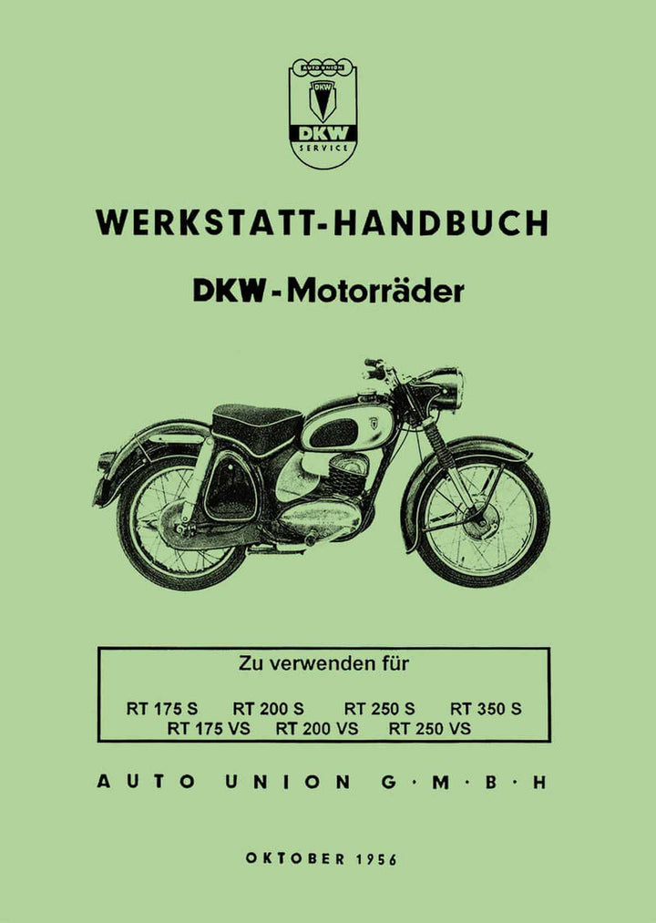 DKW RT175 RT200 RT250 RT350 Werkstatt-Handbuch, Buchcover