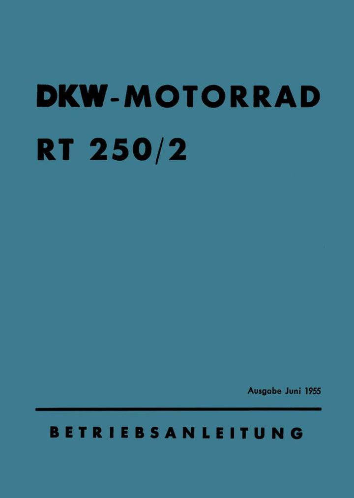 DKW RT250/2 Betriebsanleitung, Buchcover