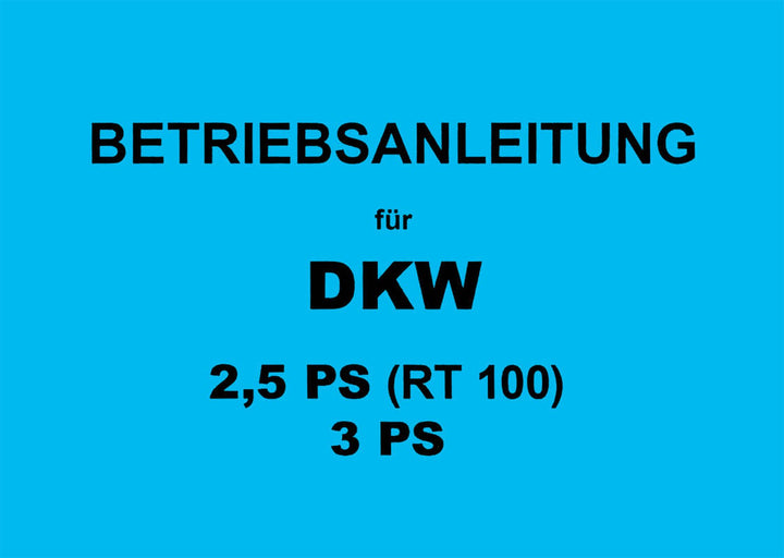 DKW RT100 Betriebsanleitung, Buchcover