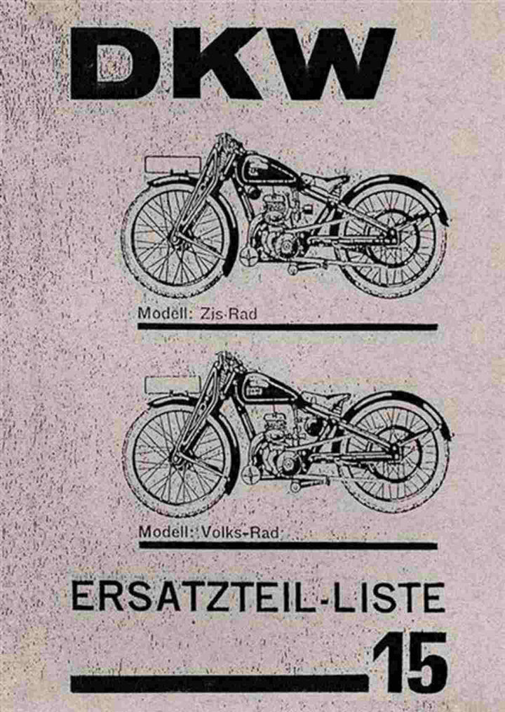 DKW Zis-Rad und Volks-Rad Ersatzteilkatalog, Buchcover
