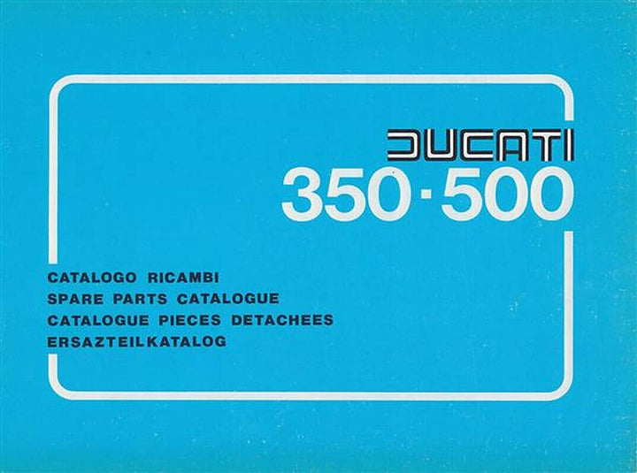 Ducati 350 und 500 Ersatzteilkatalog, Buchcover