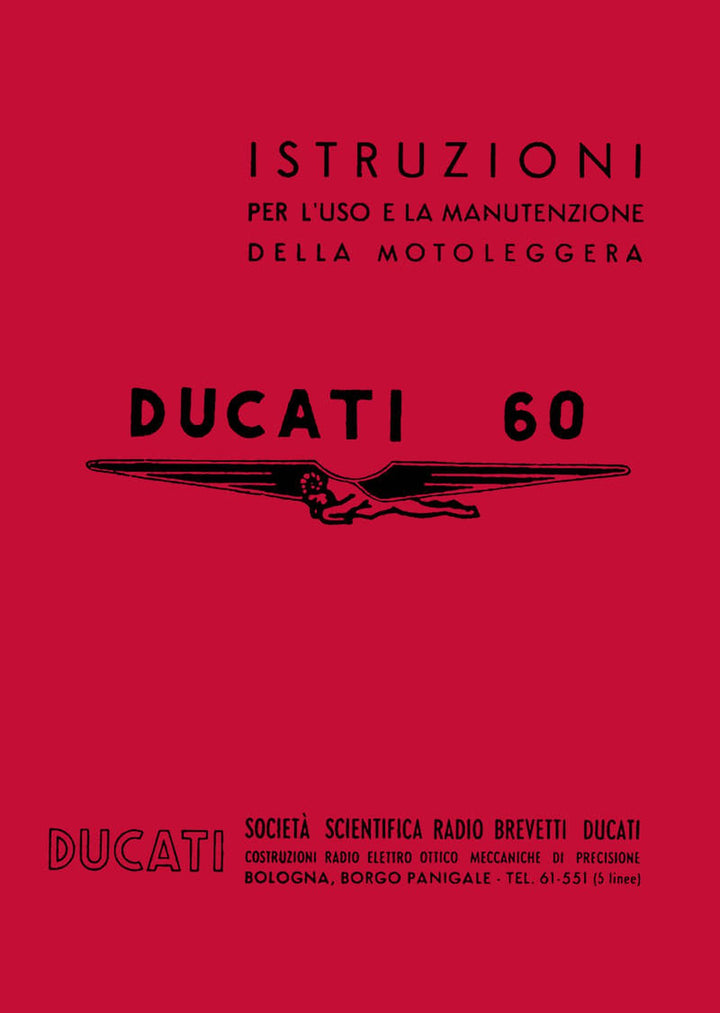 Ducati 60 Betriebsanleitung und Prospekt, Buchcover