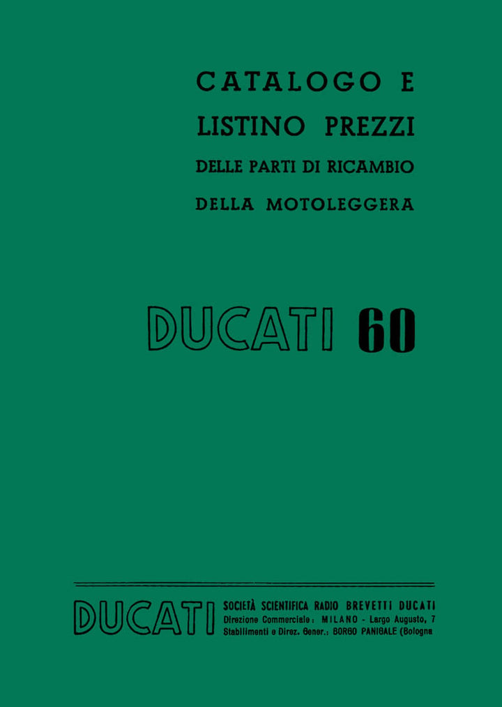 Ducati 60, Parti di ricambio, Buchcover
