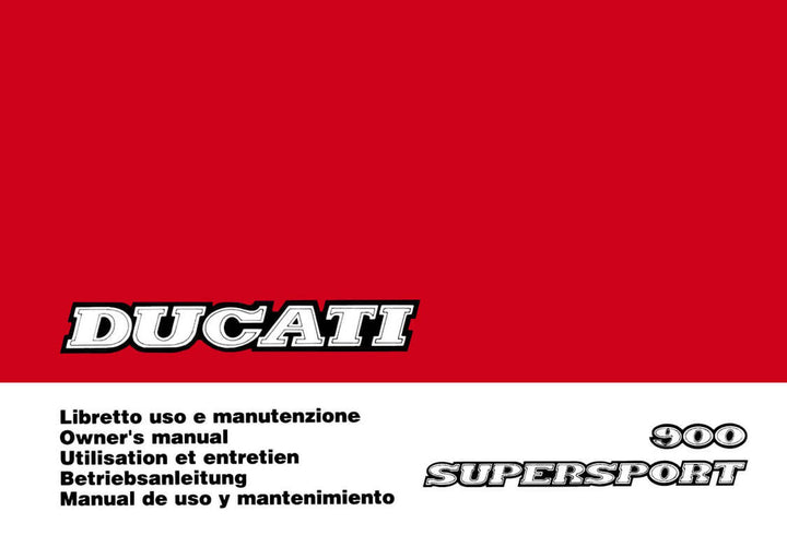 Ducati 900 Supersport Betriebsanleitung, Buchcover