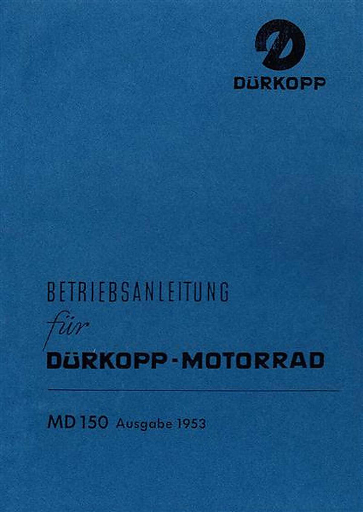 Dürkopp MD150 Betriebsanleitung, Buchcover