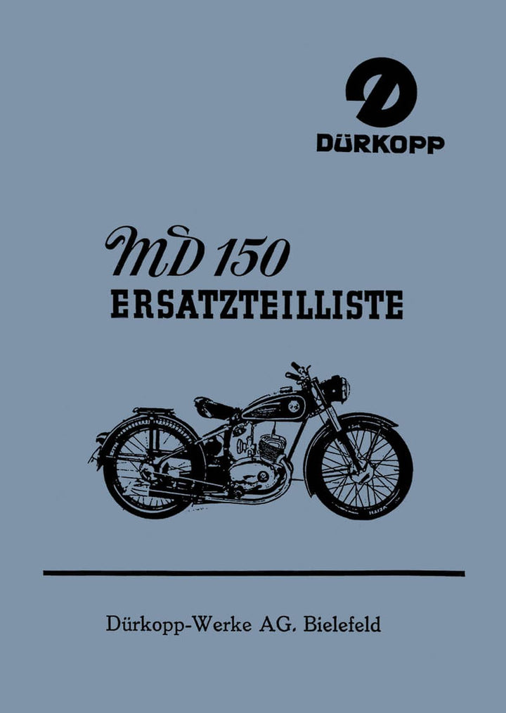 Dürkopp MD150 Ersatzteilkatalog, Buchcover