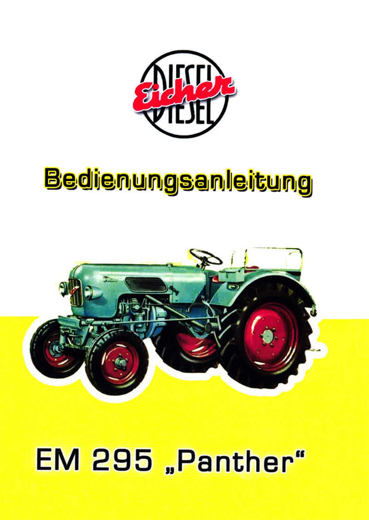 Eicher Panther EM295 Traktor Betriebsanleitung, Buchcover