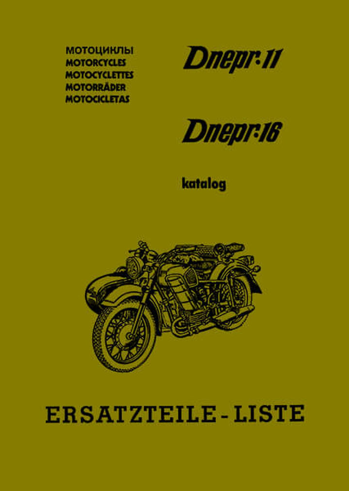 Ersatzteilkatalog Dnepr MT11 und MT16, Buchcover