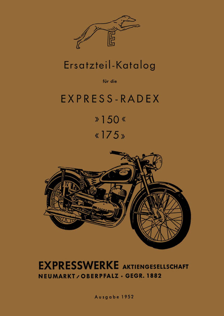 Express Radex 150 und 175 Ersatzteilkatalog, Buchcover