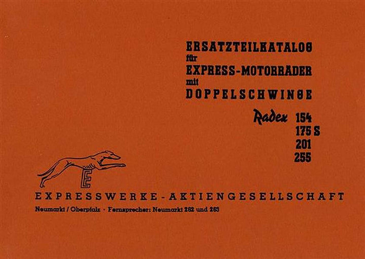 Express Radex 154 175S 201 255 Ersatzteilkatalog, Buchcover