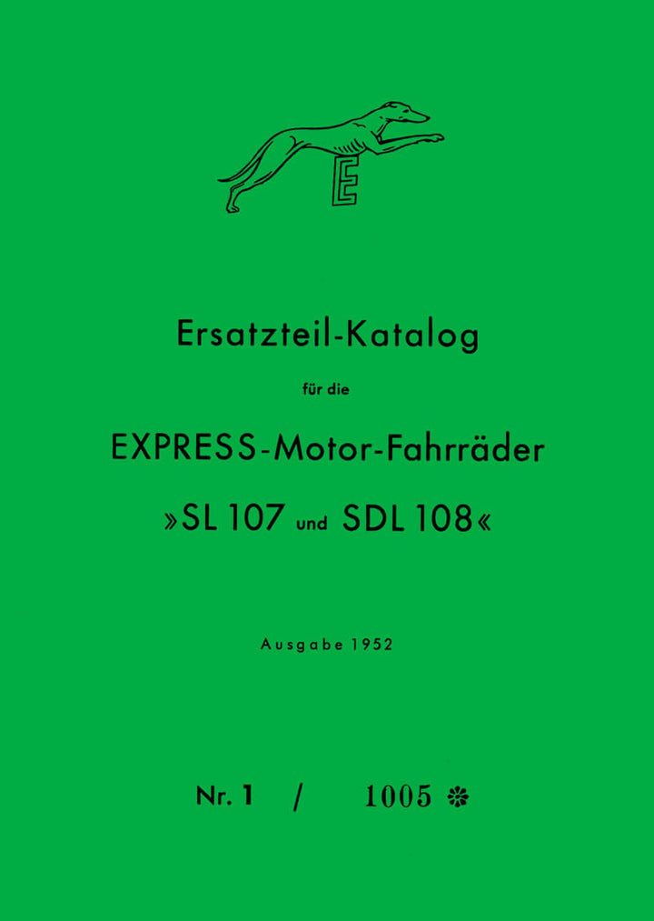Express SL107 und SDL108 Ersatzteilkatalog, Buchcover