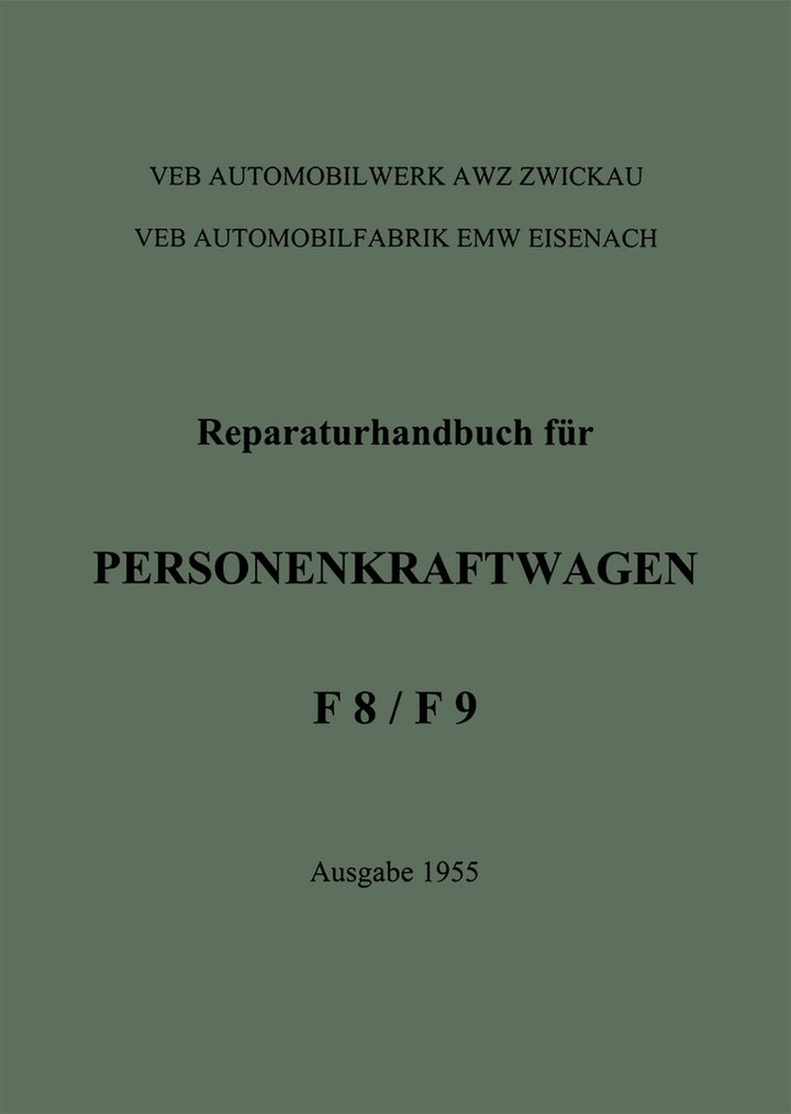 IFA F8 und F9 Reparaturanleitung, Buchcover