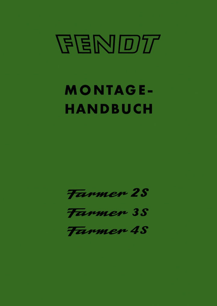 Fendt Farmer 2S Farmer 3S Farmer 4S Werkstatthandbuch, Buchcover