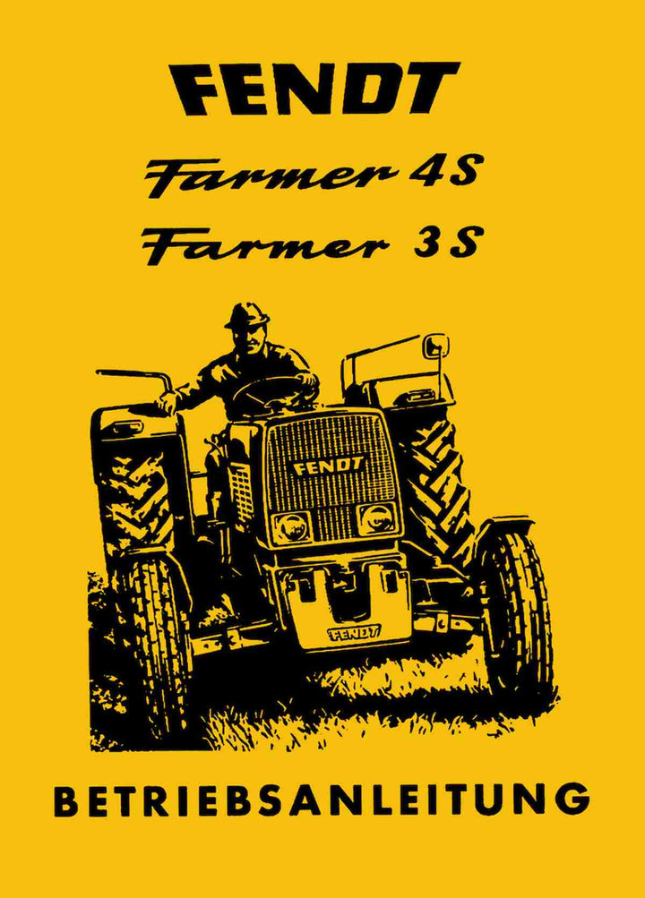 Fendt Farmer 4S und 3S Betriebsanleitung, Buchcover