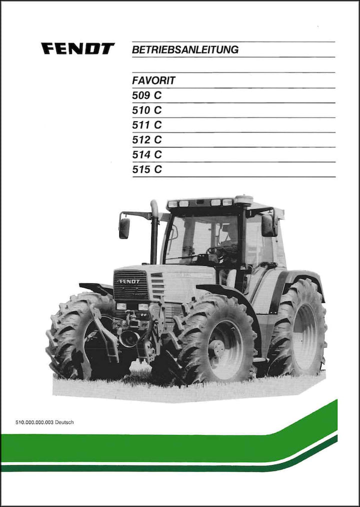 Fendt Favorit 509 510 511 512 514 515 C Betriebsanleitung, Buchcover
