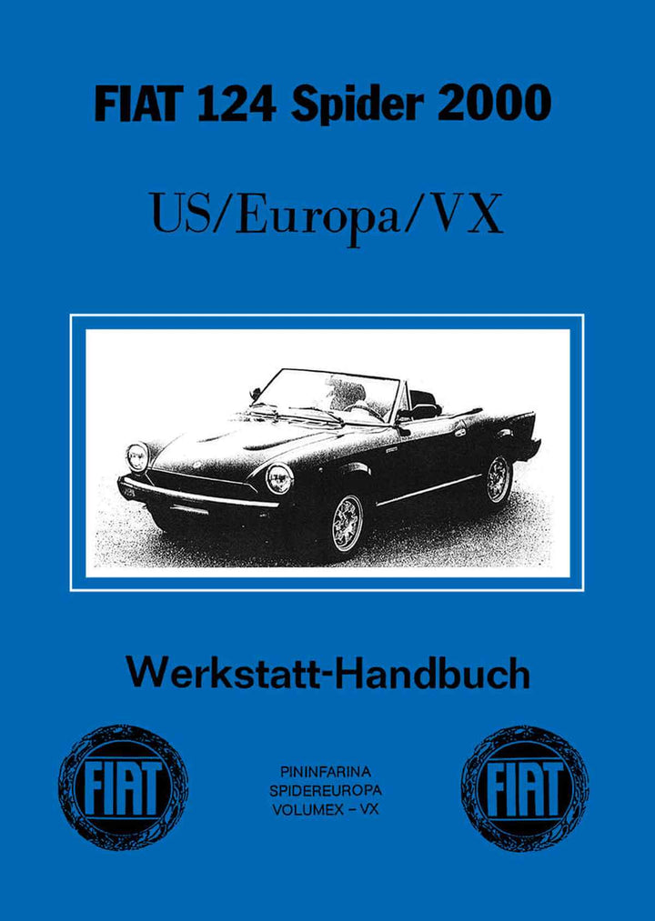 Fiat 124 Spider 2000 Werkstatthandbuch, Buchcover