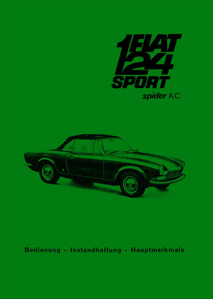 Fiat 124 Sport Spider AS Betriebsanleitung, Buchcover