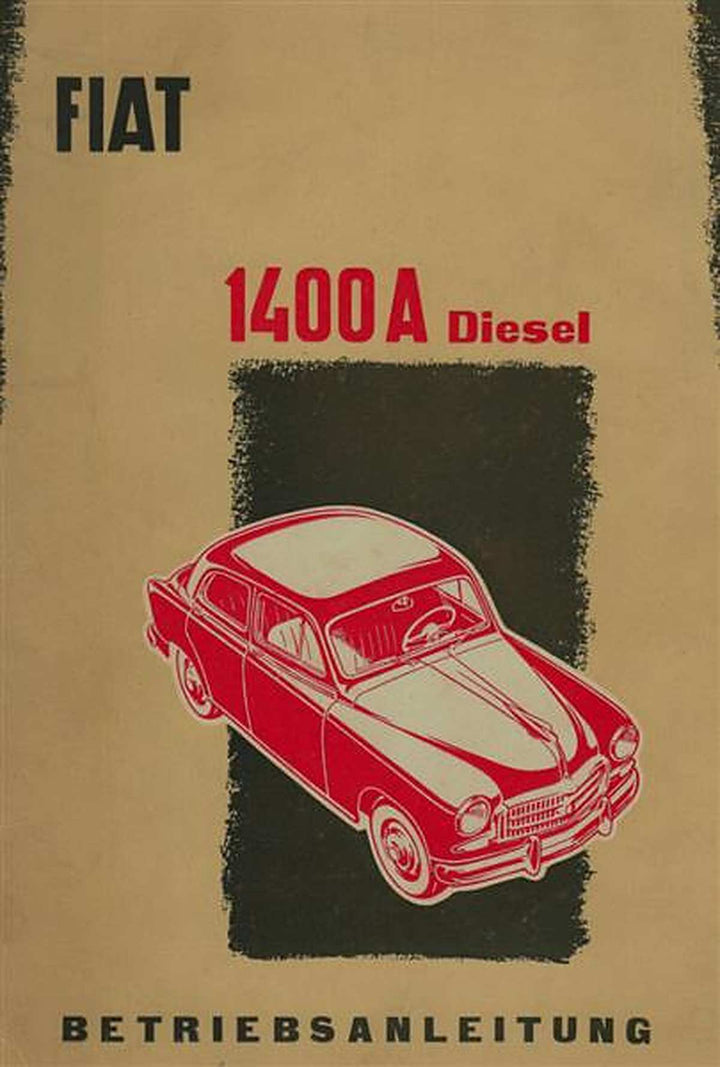 Fiat 1400 A Diesel, Betriebsanleitung, Buchcover