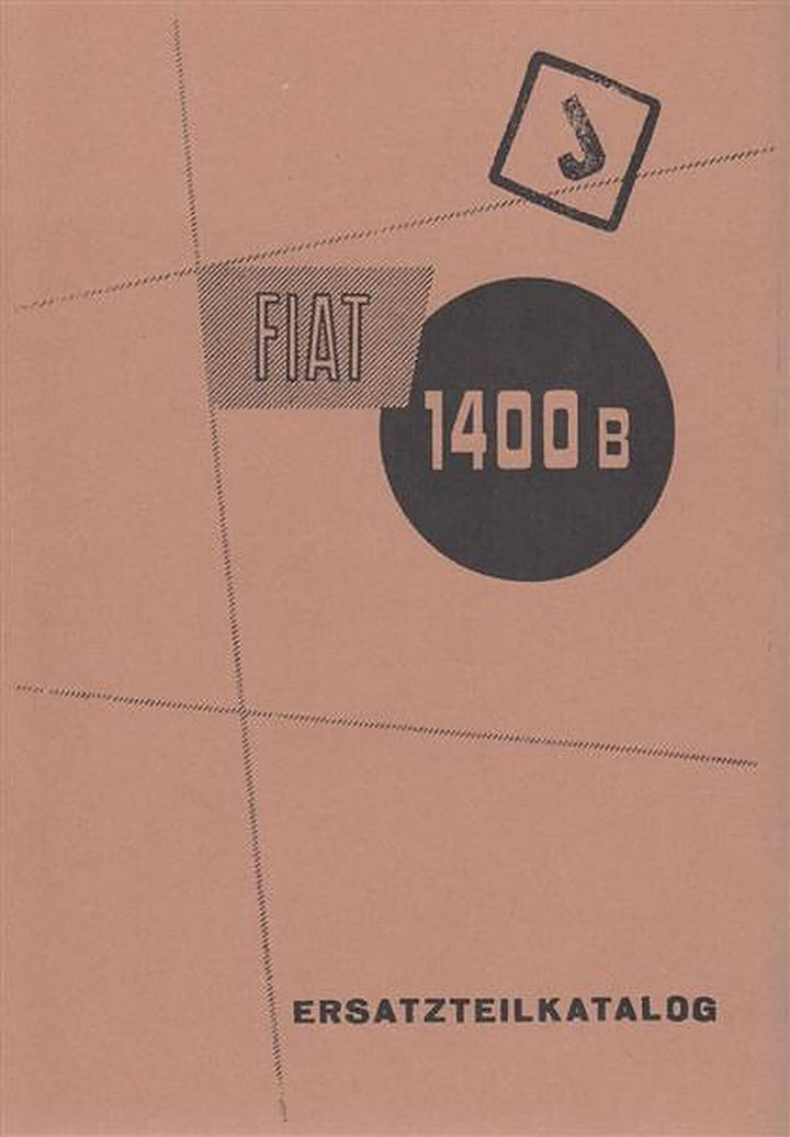Fiat 1400 B, Ersatzteilkatalog, Buchcover