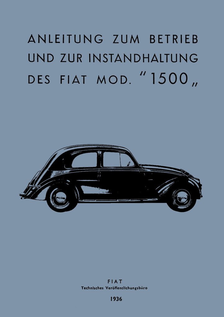 Fiat 1500 Betriebsanleitung, Buchcover