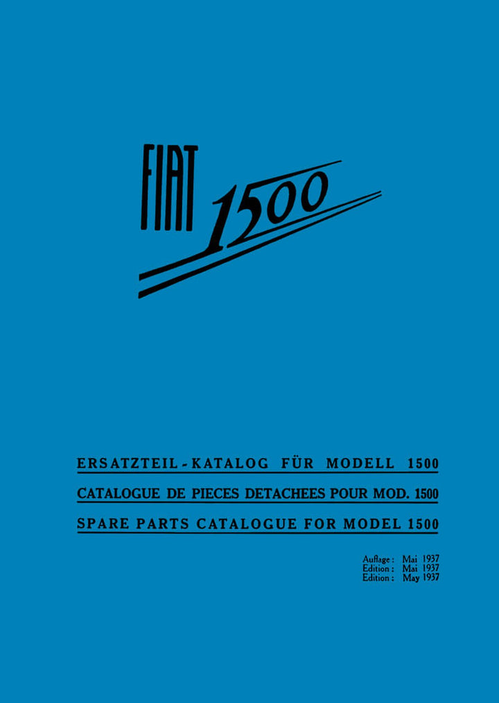 Fiat 1500 Ersatzteilkatalog, Buchcover