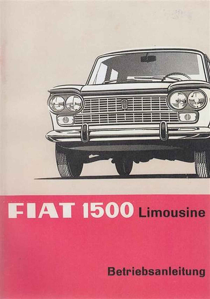 Fiat 1500 Limousine, Betriebsanleitung, Buchcover