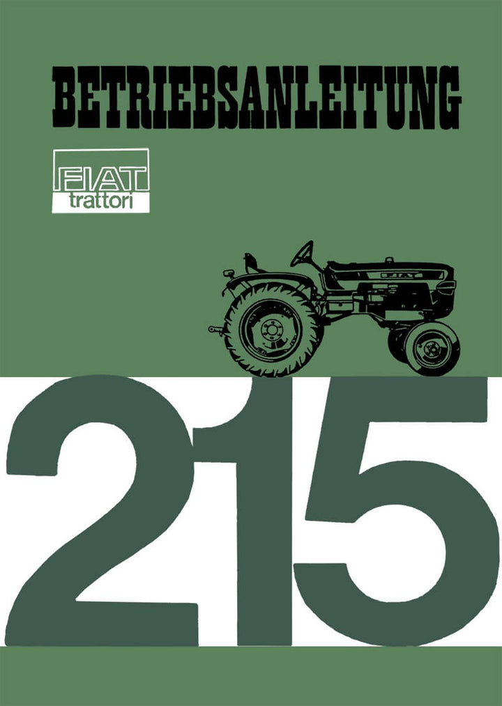 Fiat Traktor 215 Betriebsanleitung, Buchcover